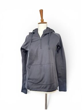 Gray Athleta Hooded Half-Zip Pullover Hoodie Size XXS